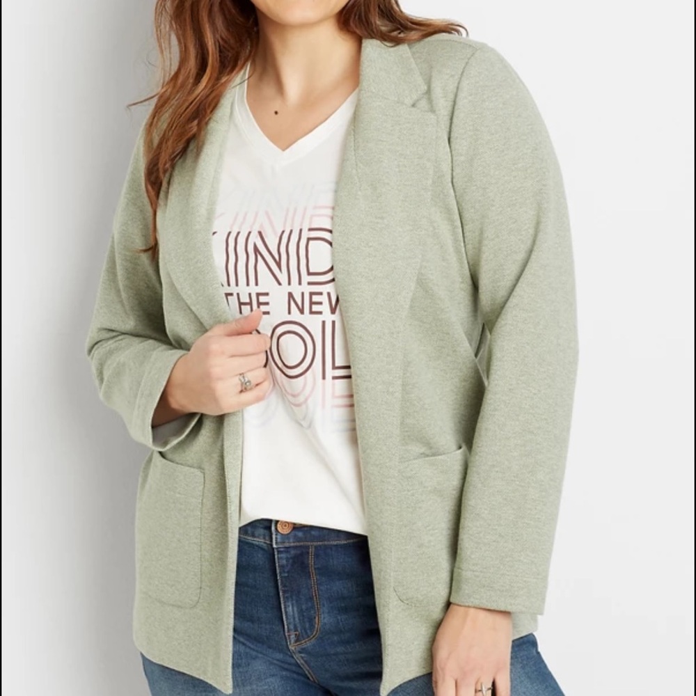 Chic Sage Open Front Blazer